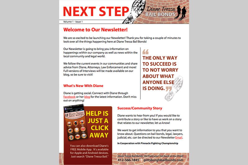 Diane Tressa Bail Bonds Next Step E-mail Newsletter